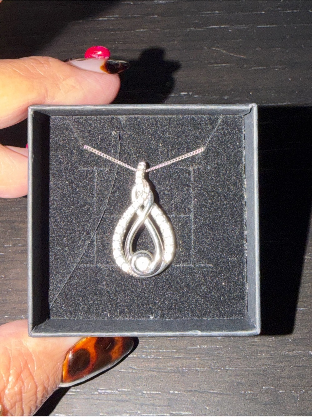 Kay Jewelers white gold Teardrop Pendant Necklace with diamonds